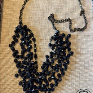 Plunder Black Multistrand Beaded Necklace